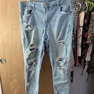 American eagle- plus size distressed jeans